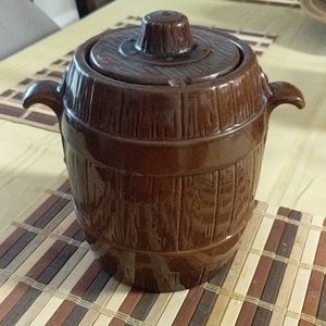 Frankoma barrel cookie jar